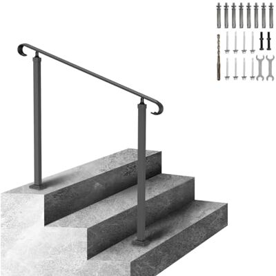 Rampe VEVOR - Escaliers Extérieurs Fer Forgé - 2-3 Marches - Publicité Rampe VEVOR - Escaliers Extérieurs Fer Forgé - 2-3 Marches - Publicité