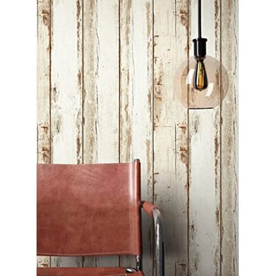 Newroom Papier Peint Intissé Beige Bois Vieilli Salon Chambre Vintage planches usées, peinture écaillée, structure mate, shabby chic campagne, décoration murale, revêtement mural - Publicité Newroom Papier Peint Intissé Beige Bois Vieilli Salon Chambre Vintage planches usées, peinture écaillée, structure mate, shabby chic campagne, décoration murale, revêtement mural - Publicité