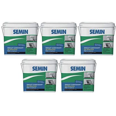 Semin Enduit Garnissant au Rouleau-5 x10 kg – Rénovation Murs Très Abîmés – Tous Supports Intérieur – Prêt à l’Emploi – Finition Lisse Blanche – Idéal Crépi & Toile de Verre - Publicité Semin Enduit Garnissant au Rouleau-5 x10 kg – Rénovation Murs Très Abîmés – Tous Supports Intérieur – Prêt à l’Emploi – Finition Lisse Blanche – Idéal Crépi & Toile de Verre - Publicité