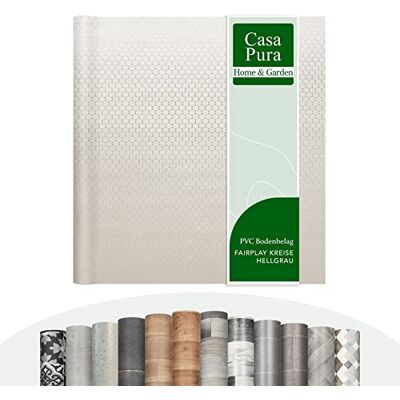 casa pura Fairplay Cercles Gris Clair Sol en Vinyle au mètre Aspect Bois carrelage Revêtement de Sol en PVC Revêtement de Sol 200 x 100 cm - Publicité casa pura Fairplay Cercles Gris Clair Sol en Vinyle au mètre Aspect Bois carrelage Revêtement de Sol en PVC Revêtement de Sol 200 x 100 cm - Publicité