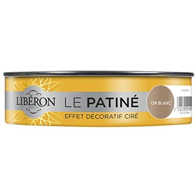 Libéron Peinture décorative, Le patiné, Or blanc, 150 ML - Publicité Libéron Peinture décorative, Le patiné, Or blanc, 150 ML - Publicité