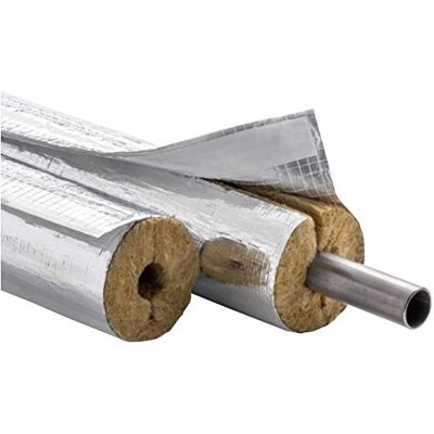 KLASEBO 1 m de laine de roche isolante en aluminium Coquille de tuyau d'isolation ENEV (18 x 20) - Publicité KLASEBO 1 m de laine de roche isolante en aluminium Coquille de tuyau d'isolation ENEV (18 x 20) - Publicité