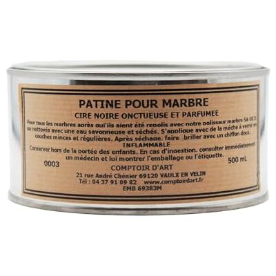 ART Patine (0003) pour Marbre Brillant, Cire de Brillance, Effet pour Sol en Marbre (Noir, 500mL) - Publicité ART Patine (0003) pour Marbre Brillant, Cire de Brillance, Effet pour Sol en Marbre (Noir, 500mL) - Publicité