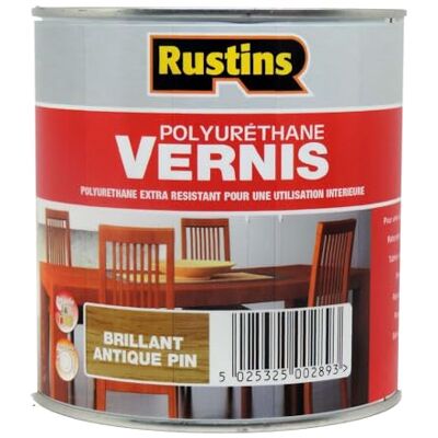 Rustins Rustin's- Vernis brillant polyuréthane pour bois intérieur Pin Antique 250 ml 3.5 m² - Publicité Rustins Rustin's- Vernis brillant polyuréthane pour bois intérieur Pin Antique 250 ml 3.5 m² - Publicité