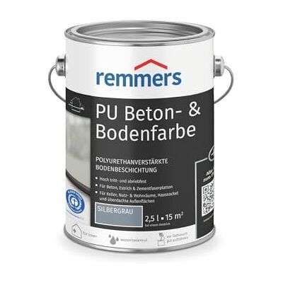 Remmers Peinture PU Gris Argent 2,5 L Pour Sol, Béton, Chapes et Panneaux de Fibrociment Résistante aux Contraintes et aux Produits Chimiques - Publicité Remmers Peinture PU Gris Argent 2,5 L Pour Sol, Béton, Chapes et Panneaux de Fibrociment Résistante aux Contraintes et aux Produits Chimiques - Publicité