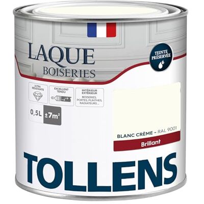 Tollens Peinture, Laque, Ultra Résistante, Multisupport, Brillant, Blanc Crème, 2L = 28m2 - Publicité Tollens Peinture, Laque, Ultra Résistante, Multisupport, Brillant, Blanc Crème, 2L = 28m2 - Publicité