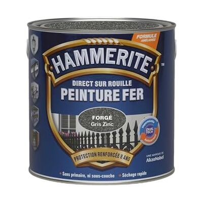 Peinture Zinc antirouille Hammerite - 2,5L - Peinture - Publicité Peinture Zinc antirouille Hammerite - 2,5L - Peinture - Publicité