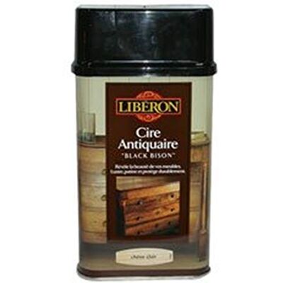 Libéron Cire Antiquaire Black Bison Liquide, Chêne Moyen, 0,5L A base de cire de Carnauba, Protège et nourrit en profondeur, Sublime le bois d'une patine durable - Publicité Libéron Cire Antiquaire Black Bison Liquide, Chêne Moyen, 0,5L A base de cire de Carnauba, Protège et nourrit en profondeur, Sublime le bois d'une patine durable - Publicité
