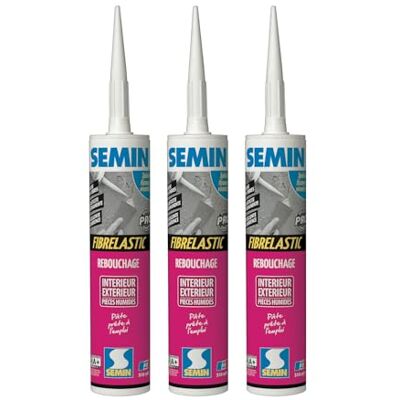 Semin Enduit de Rebouchage Élastique Fibrelastic 3x 300 ml – Fissures Vivantes Mur & Plafond, Enduit Fibre de Verre Intérieur/Extérieur, Rebouchage Flexible Multi-Supports, Qualité Professionnelle - Publicité Semin Enduit de Rebouchage Élastique Fibrelastic 3x 300 ml – Fissures Vivantes Mur & Plafond, Enduit Fibre de Verre Intérieur/Extérieur, Rebouchage Flexible Multi-Supports, Qualité Professionnelle - Publicité