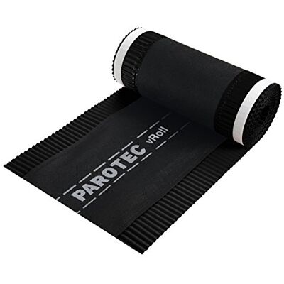 Parotec Closoir de faîtage, 320 mm x 5 mètres courants, RAL 9005 noir rouleau faîtage, rouleau d'aération de faîtage, bande de faîtage perméable à la vapeur, bandes adhésives en butyle, aluminium - Publicité Parotec Closoir de faîtage, 320 mm x 5 mètres courants, RAL 9005 noir rouleau faîtage, rouleau d'aération de faîtage, bande de faîtage perméable à la vapeur, bandes adhésives en butyle, aluminium - Publicité