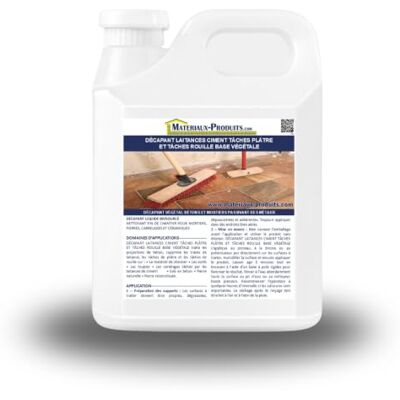 MATPRO Décapant laitances ciment tâches plâtre et tâches rouille base végétale, 2 L - Publicité MATPRO Décapant laitances ciment tâches plâtre et tâches rouille base végétale, 2 L - Publicité