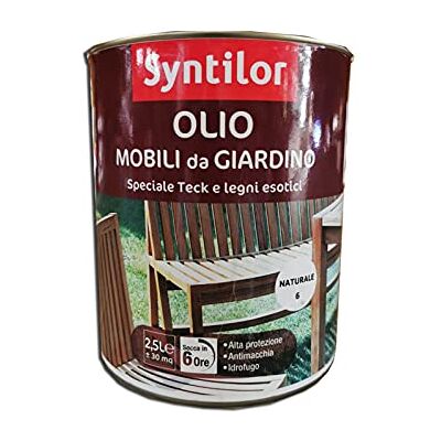 Syntilor Huile de meubles de jardin spéciale teck et bois exotiques 2,5 l - Publicité Syntilor Huile de meubles de jardin spéciale teck et bois exotiques 2,5 l - Publicité