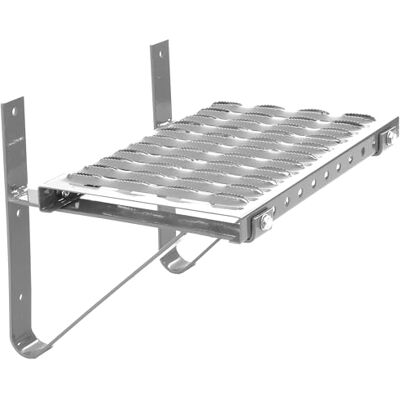 Parotec Marche de Toit Escalier de cheminée 40cm Complète kit pour cheminée/mur (RAL 9006 -Argent) - Publicité Parotec Marche de Toit Escalier de cheminée 40cm Complète kit pour cheminée/mur (RAL 9006 -Argent) - Publicité