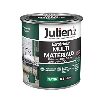 Julien Multi Matériaux Vert - 0,5L Peinture Extérieure - Publicité Julien Multi Matériaux Vert - 0,5L Peinture Extérieure - Publicité