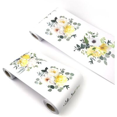 VisitRyl Frise Murale Autocollante Rose jaune et blanche yx206 12cm X 500cm Adhésive Réutilisable pour Décoration Intérieure Facile à Poser - Publicité VisitRyl Frise Murale Autocollante Rose jaune et blanche yx206 12cm X 500cm Adhésive Réutilisable pour Décoration Intérieure Facile à Poser - Publicité