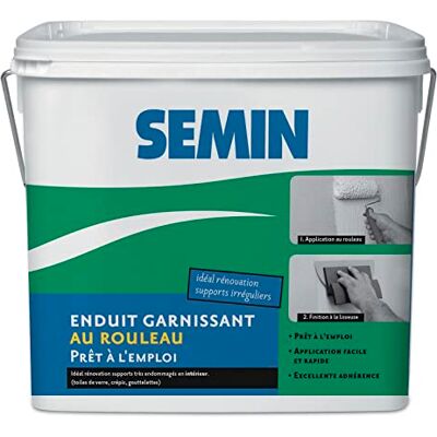 Semin Enduit Garnissant au Rouleau 10 kg – Rénovation Murs Très Abîmés – Tous Supports Intérieur – Prêt à l’Emploi – Finition Lisse Blanche – Idéal Crépi & Toile de Verre - Publicité Semin Enduit Garnissant au Rouleau 10 kg – Rénovation Murs Très Abîmés – Tous Supports Intérieur – Prêt à l’Emploi – Finition Lisse Blanche – Idéal Crépi & Toile de Verre - Publicité