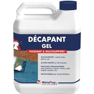Metaltop Decapant Gel 20 L Enlève peinture, vernis et lasure : bois, métal, plastique. Publicité Metaltop Decapant Gel 20 L Enlève peinture, vernis et lasure : bois, métal, plastique. Publicité