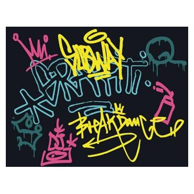 A.S. Création Papier peint Graffiti Dark 3,75 m x 2,50 m WALLLOVE Papier peint Graffiti mur en noir, multicolore colle incluse DD129600 - Publicité A.S. Création Papier peint Graffiti Dark 3,75 m x 2,50 m WALLLOVE Papier peint Graffiti mur en noir, multicolore colle incluse DD129600 - Publicité