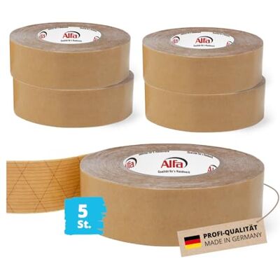 Alfa 226 Ruban adhésif spécial double-face StrongTac, 40 mm x 50 m, 5 pièces, pour montage de plinthes en tissu ou moquette, extrêmement fixant - Publicité Alfa 226 Ruban adhésif spécial double-face StrongTac, 40 mm x 50 m, 5 pièces, pour montage de plinthes en tissu ou moquette, extrêmement fixant - Publicité