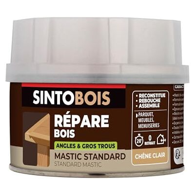 Mastic bois Sinto chêne clair avec durcisseur - Bois - Publicité Mastic bois Sinto chêne clair avec durcisseur - Bois - Publicité