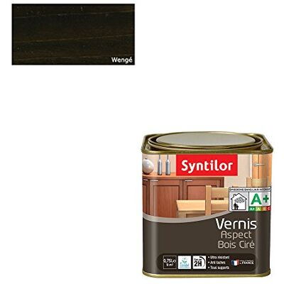 Syntilor Vernis Aspect Bois Wengé Ciré 0,75L - Publicité Syntilor Vernis Aspect Bois Wengé Ciré 0,75L - Publicité