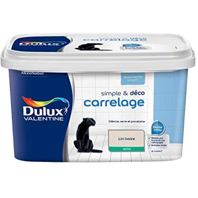 DULUX VALENTINE - Simple & Déco - Ivoire - Peinture pour carrelage - Publicité DULUX VALENTINE - Simple & Déco - Ivoire - Peinture pour carrelage - Publicité