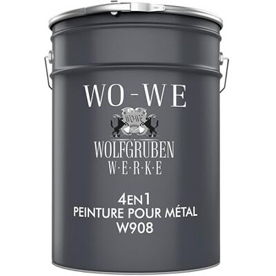 WO-WE Peinture Métal W908 Fer & Acier Anti-rouille Protection Extérieure 3en1 Bronze 5L - Publicité WO-WE Peinture Métal W908 Fer & Acier Anti-rouille Protection Extérieure 3en1 Bronze 5L - Publicité