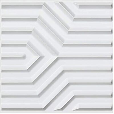 Art3d Lot de 12 Panneaux muraux décoratifs en PVC 3D pour Salon,Hall d’entrée,Chambre ,Hôtel ,Bureau, Blanc Mat,50 x 50 cm,3㎡ - Publicité Art3d Lot de 12 Panneaux muraux décoratifs en PVC 3D pour Salon,Hall d’entrée,Chambre ,Hôtel ,Bureau, Blanc Mat,50 x 50 cm,3㎡ - Publicité