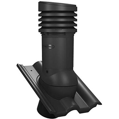 Parotec Cheminée de ventilation DN150 mm passive Nelskamp Finkenberger Noir pour tuiles IBF Doppelrömer, RAL 9005 - Publicité Parotec Cheminée de ventilation DN150 mm passive Nelskamp Finkenberger Noir pour tuiles IBF Doppelrömer, RAL 9005 - Publicité