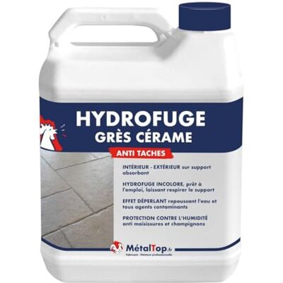Metaltop Métaltop Hydrofuge Gres Cerame 1 L Protection invisible anti-eau et anti-taches pour surfaces poreuses intérieures et extérieures - Publicité Metaltop Métaltop Hydrofuge Gres Cerame 1 L Protection invisible anti-eau et anti-taches pour surfaces poreuses intérieures et extérieures - Publicité
