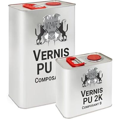 WO-WE Vernis d'étanchéité transparent incolore PU 2K- escaliers, parquet, bois Satin W726-7,5kg - Publicité WO-WE Vernis d'étanchéité transparent incolore PU 2K- escaliers, parquet, bois Satin W726-7,5kg - Publicité