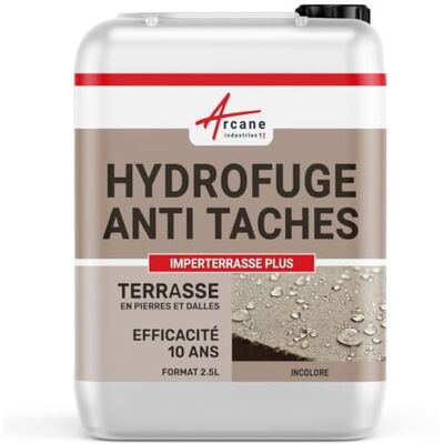 ARCANE INDUSTRIES Hydrofuge Terrasse Imperméabilisant Sol Extérieur Anti Taches Huile et Eau Oléofuge Protection Longue Durée Pierre Dalle Béton 2.5 L - Publicité ARCANE INDUSTRIES Hydrofuge Terrasse Imperméabilisant Sol Extérieur Anti Taches Huile et Eau Oléofuge Protection Longue Durée Pierre Dalle Béton 2.5 L - Publicité
