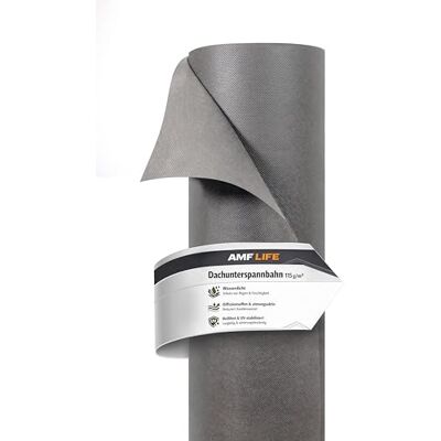 AMF Life Panneaux de toit, film de toit, sous-couverture, pare-vapeur, anthracite, largeur : 1,5 m Longueur : 50 m - Publicité AMF Life Panneaux de toit, film de toit, sous-couverture, pare-vapeur, anthracite, largeur : 1,5 m Longueur : 50 m - Publicité