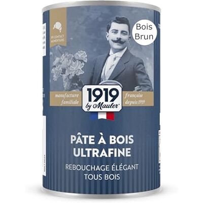MAULER Pâte à bois ultrafine int/extérieur Teinte chêne/bois brun 350gr Rebouchage facile fente, fissure, trou en intérieur Parquet, Escalier, Meuble Manufacture depuis 1919 - Publicité MAULER Pâte à bois ultrafine int/extérieur Teinte chêne/bois brun 350gr Rebouchage facile fente, fissure, trou en intérieur Parquet, Escalier, Meuble Manufacture depuis 1919 - Publicité