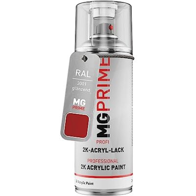 PRiME RAL 3001 Rouge de sécurité/Signal red brillant acrylique bombe aérosol 2C 400ml séchage rapide - Publicité PRiME RAL 3001 Rouge de sécurité/Signal red brillant acrylique bombe aérosol 2C 400ml séchage rapide - Publicité