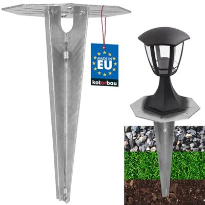 KOTARBAU ® Piquet à enfoncer douille à enfoncer pour éclairage de jardin 190 mm acier galvanisé piquet de mise à la terre ancrage au sol ancre de terre support de sol à enfoncer pour lampes de jardin - Publicité KOTARBAU ® Piquet à enfoncer douille à enfoncer pour éclairage de jardin 190 mm acier galvanisé piquet de mise à la terre ancrage au sol ancre de terre support de sol à enfoncer pour lampes de jardin - Publicité