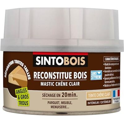 Sinto chêne clair 170ml - Mastic bois avec durcisseur - Publicité Sinto chêne clair 170ml - Mastic bois avec durcisseur - Publicité