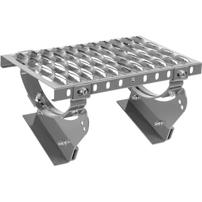 Parotec Marche d'accès sur toit Marche de toit 80 cm Complet pour joint debout double pli tôle (RAL 9006 -Argent) - Publicité Parotec Marche d'accès sur toit Marche de toit 80 cm Complet pour joint debout double pli tôle (RAL 9006 -Argent) - Publicité