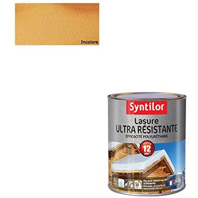 Syntilor Lasure Ultra Résistante 12 Ans Incolore Satiné 1L - Publicité Syntilor Lasure Ultra Résistante 12 Ans Incolore Satiné 1L - Publicité