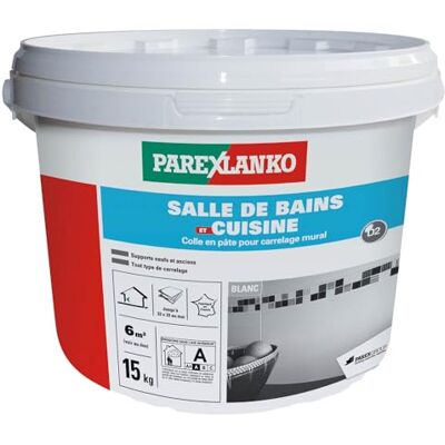 Parexlanko Colle carrelage pâte Salle de bains et Cuisine 15kg - Publicité Parexlanko Colle carrelage pâte Salle de bains et Cuisine 15kg - Publicité