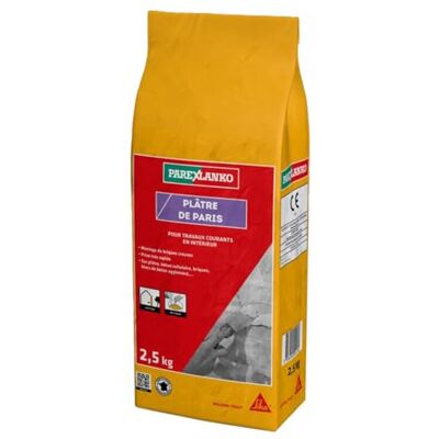 Parexlanko Plâtre fin pour réparation, rebouchage et scellement en intérieur Prise très rapide 2,5kg, Gris - Publicité Parexlanko Plâtre fin pour réparation, rebouchage et scellement en intérieur Prise très rapide 2,5kg, Gris - Publicité