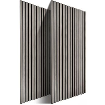Relaxdays Panneaux acoustiques lot de 2, 120 x 60 cm, gris foncé isolation phonique & revêtement mural, placage chêne - Publicité Relaxdays Panneaux acoustiques lot de 2, 120 x 60 cm, gris foncé isolation phonique & revêtement mural, placage chêne - Publicité