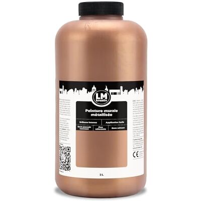 LM-Kreativ LM Peinture Murale Métallique 2L – Bronze – Éclat Métallique Époustouflant pour Intérieurs Élégants, Application Facile, À Base d'Eau, Idéale pour Projets Muraux Créatifs & DIY - Publicité LM-Kreativ LM Peinture Murale Métallique 2L – Bronze – Éclat Métallique Époustouflant pour Intérieurs Élégants, Application Facile, À Base d'Eau, Idéale pour Projets Muraux Créatifs & DIY - Publicité
