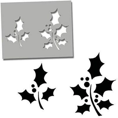 Ideal Stencils Houx de Noël Pochoir Art Artisanat Pochoir Décoration & Peinture Outil de Bricolage Réutilisable Peinture Murs, Tissu, Meubles semi transparent pochoir, XL/See Images - Publicité Ideal Stencils Houx de Noël Pochoir Art Artisanat Pochoir Décoration & Peinture Outil de Bricolage Réutilisable Peinture Murs, Tissu, Meubles semi transparent pochoir, XL/See Images - Publicité