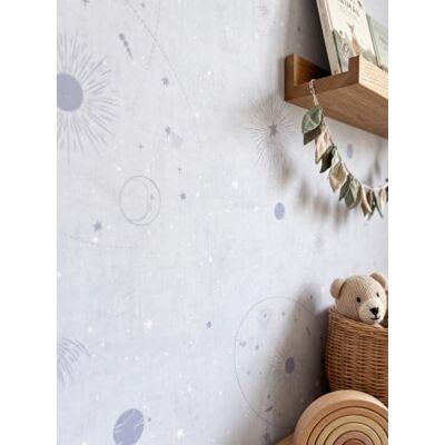 Newroom papier peint intissé bleu étoiles décoration murale chambre enfant Motif planètes et lune, univers céleste, structure lin mate, fabriqué en Allemagne, 10,05 x 0,53 m, lavable - Publicité Newroom papier peint intissé bleu étoiles décoration murale chambre enfant Motif planètes et lune, univers céleste, structure lin mate, fabriqué en Allemagne, 10,05 x 0,53 m, lavable - Publicité