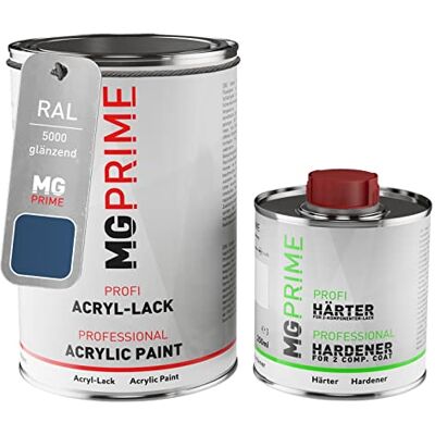 PRiME RAL 5000 Bleu violet brillant, pot de peinture acrylique + durcisseur 1,5 L Violet blue, Kit 2K peinture + durcisseur, à séchage rapide - Publicité PRiME RAL 5000 Bleu violet brillant, pot de peinture acrylique + durcisseur 1,5 L Violet blue, Kit 2K peinture + durcisseur, à séchage rapide - Publicité