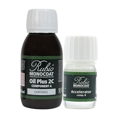 Rubio Monocoat Huile pour bois 5 m² Cortado Oil Plus 2C Huile de lin pour bois écologique à séchage rapide pour l'intérieur, avec accélérateur (partie B) Protecteur 130 ML - Publicité Rubio Monocoat Huile pour bois 5 m² Cortado Oil Plus 2C Huile de lin pour bois écologique à séchage rapide pour l'intérieur, avec accélérateur (partie B) Protecteur 130 ML - Publicité