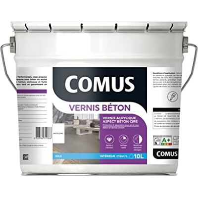 comus Vernis Beton 10L Vernis Polyuréthane Acrylique pour les sols et Murs en Béton ou Dérivés Ciment - Publicité comus Vernis Beton 10L Vernis Polyuréthane Acrylique pour les sols et Murs en Béton ou Dérivés Ciment - Publicité