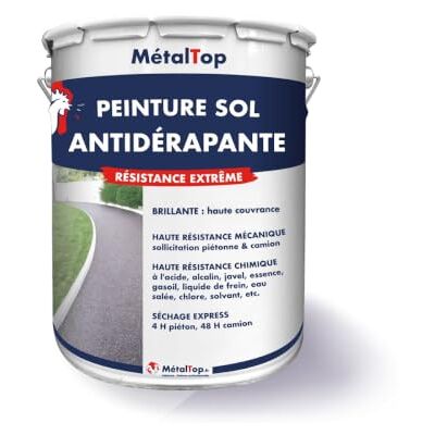 Metaltop Peinture Antiderapante Bleu clair RAL 5012-5 L Protection anti-glisse pour sols en béton, ciment, bois - Publicité Metaltop Peinture Antiderapante Bleu clair RAL 5012-5 L Protection anti-glisse pour sols en béton, ciment, bois - Publicité