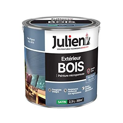 Julien RAL 5014 Bleu pigeon Peinture satinée - Bois - Publicité Julien RAL 5014 Bleu pigeon Peinture satinée - Bois - Publicité